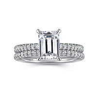Gabriel & Co 7.5x5.5 Engagement Ring 14K White Gold Classic ER16321E6W44JJ