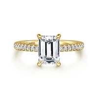 Gabriel & Co 7.5x5.5 Engagement Ring 14K Yellow Gold Classic ER16321E6Y44JJ