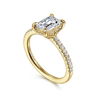 Gabriel & Co 7.5x5.5 Engagement Ring 14K Yellow Gold Classic ER16321E6Y44JJ