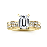 Gabriel & Co 7.5x5.5 Engagement Ring 14K Yellow Gold Classic ER16321E6Y44JJ