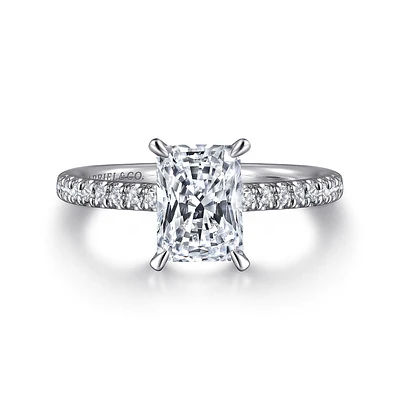 Gabriel & Co 7.5X5.5 Engagement Ring 14K White Gold Classic ER16321N6W44JJ
