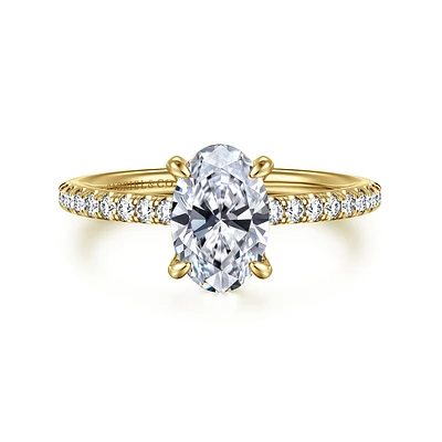 Gabriel & Co 9X6 Engagement Ring 14K Yellow Gold Classic ER16321O6Y44JJ