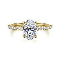 Gabriel & Co 9X6 Engagement Ring 14K Yellow Gold Classic ER16321O6Y44JJ