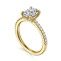 Gabriel & Co 9X6 Engagement Ring 14K Yellow Gold Classic ER16321O6Y44JJ