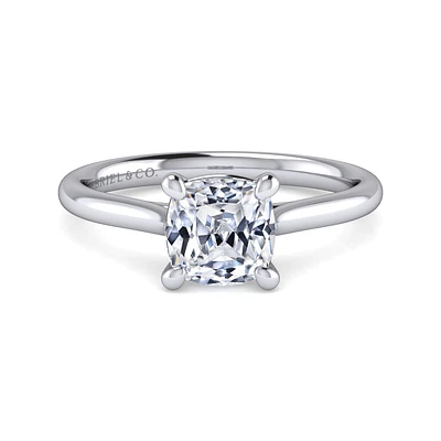 Gabriel & Co 7X7 Engagement Ring 14K White Gold Contemporary ER16336C8W4JJJ