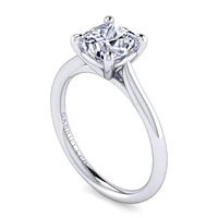 Gabriel & Co 7X7 Engagement Ring 14K White Gold Contemporary ER16336C8W4JJJ