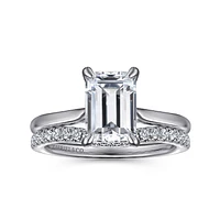 Gabriel & Co 8.5X6.0 Engagement Ring 14K White Gold Contemporary ER16336E8W4JJJ