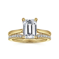 Gabriel & Co 8.5X6.0 Engagement Ring 14K Yellow Gold Contemporary ER16336E8Y4JJJ