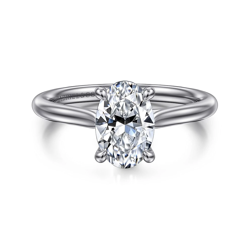 Gabriel & Co 9X6 Engagement Ring 14K White Gold Contemporary ER16336O6W4JJJ