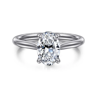 Gabriel & Co 9X6 Engagement Ring 14K White Gold Contemporary ER16336O6W4JJJ