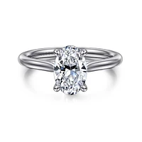 Gabriel & Co 9X6 Engagement Ring 14K White Gold Contemporary ER16336O6W4JJJ
