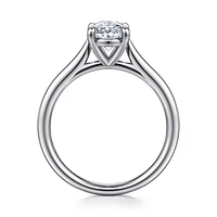Gabriel & Co 9X6 Engagement Ring 14K White Gold Contemporary ER16336O6W4JJJ