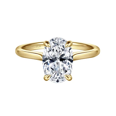 Gabriel & Co 10.5X7.0 Engagement Ring 14K Yellow Gold Contemporary ER16336O8Y4JJJ