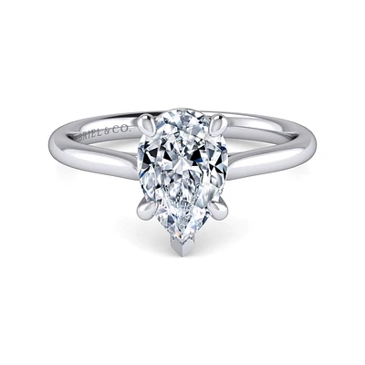 Gabriel & Co 10.5X7.0 Engagement Ring 14K White Gold Contemporary ER16336P8W4JJJ