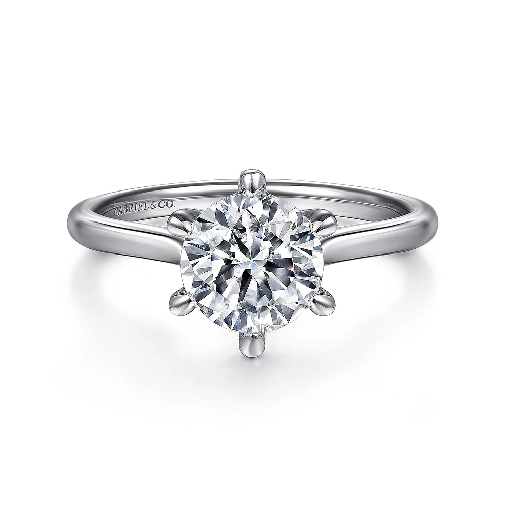 Gabriel & Co 8 Engagement Ring 14K White Gold Contemporary ER16336R8W4JJJ