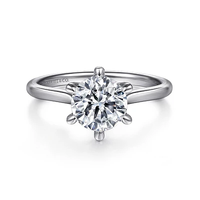 Gabriel & Co 8 Engagement Ring 14K White Gold Contemporary ER16336R8W4JJJ