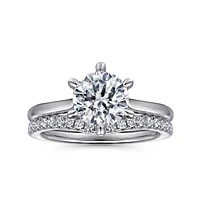 Gabriel & Co 8 Engagement Ring 14K White Gold Contemporary ER16336R8W4JJJ