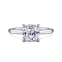 Gabriel & Co 7X7 Engagement Ring 14K White Gold Contemporary ER16337C8W44JJ