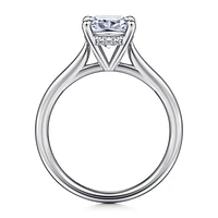 Gabriel & Co 7X7 Engagement Ring 14K White Gold Contemporary ER16337C8W44JJ