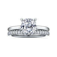 Gabriel & Co 7X7 Engagement Ring 14K White Gold Contemporary ER16337C8W44JJ