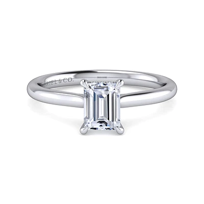 Gabriel & Co 6.5X5.0 Engagement Ring 14K White Gold Contemporary ER16337E4W44JJ