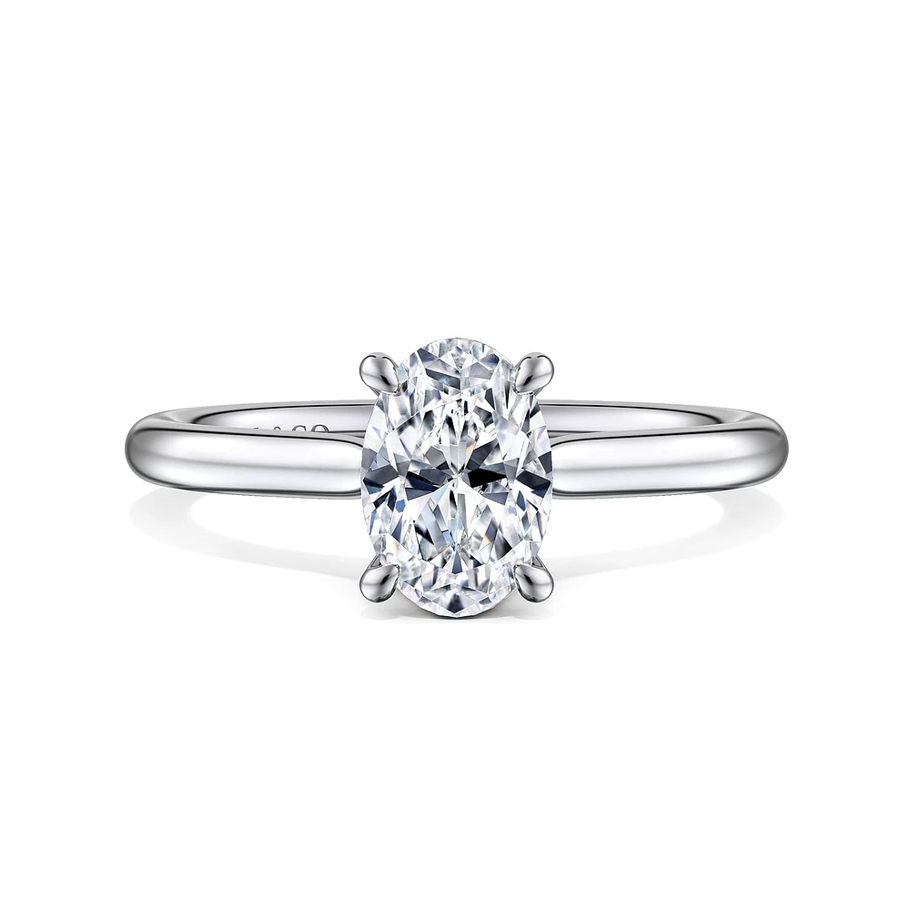 Gabriel & Co 8.0X5.5 Engagement Ring 14K White Gold Contemporary ER16337O4W44JJ