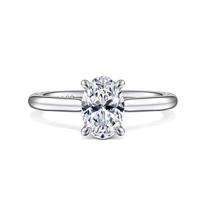 Gabriel & Co 8.0X5.5 Engagement Ring 14K White Gold Contemporary ER16337O4W44JJ