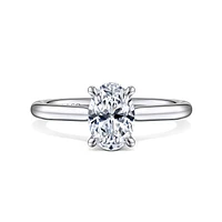 Gabriel & Co 8.0X5.5 Engagement Ring 14K White Gold Contemporary ER16337O4W44JJ