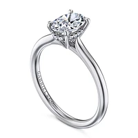 Gabriel & Co 8.0X5.5 Engagement Ring 14K White Gold Contemporary ER16337O4W44JJ