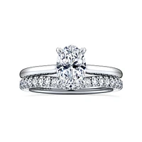 Gabriel & Co 8.0X5.5 Engagement Ring 14K White Gold Contemporary ER16337O4W44JJ