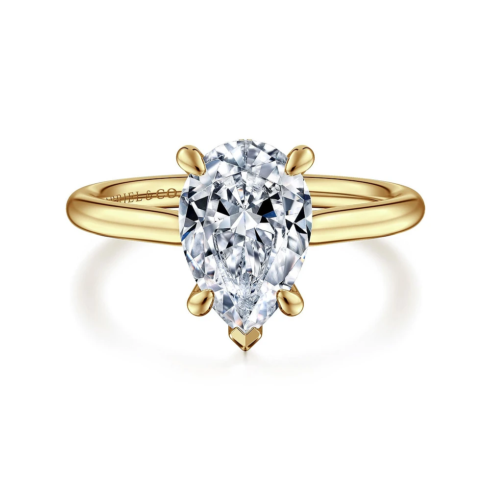 Gabriel & Co 10.5X7.0 Engagement Ring 14K Yellow Gold Contemporary ER16337P8Y44JJ