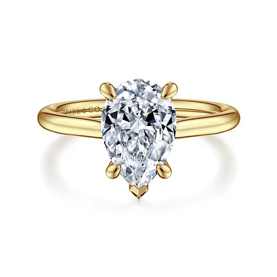 Gabriel & Co 10.5X7.0 Engagement Ring 14K Yellow Gold Contemporary ER16337P8Y44JJ