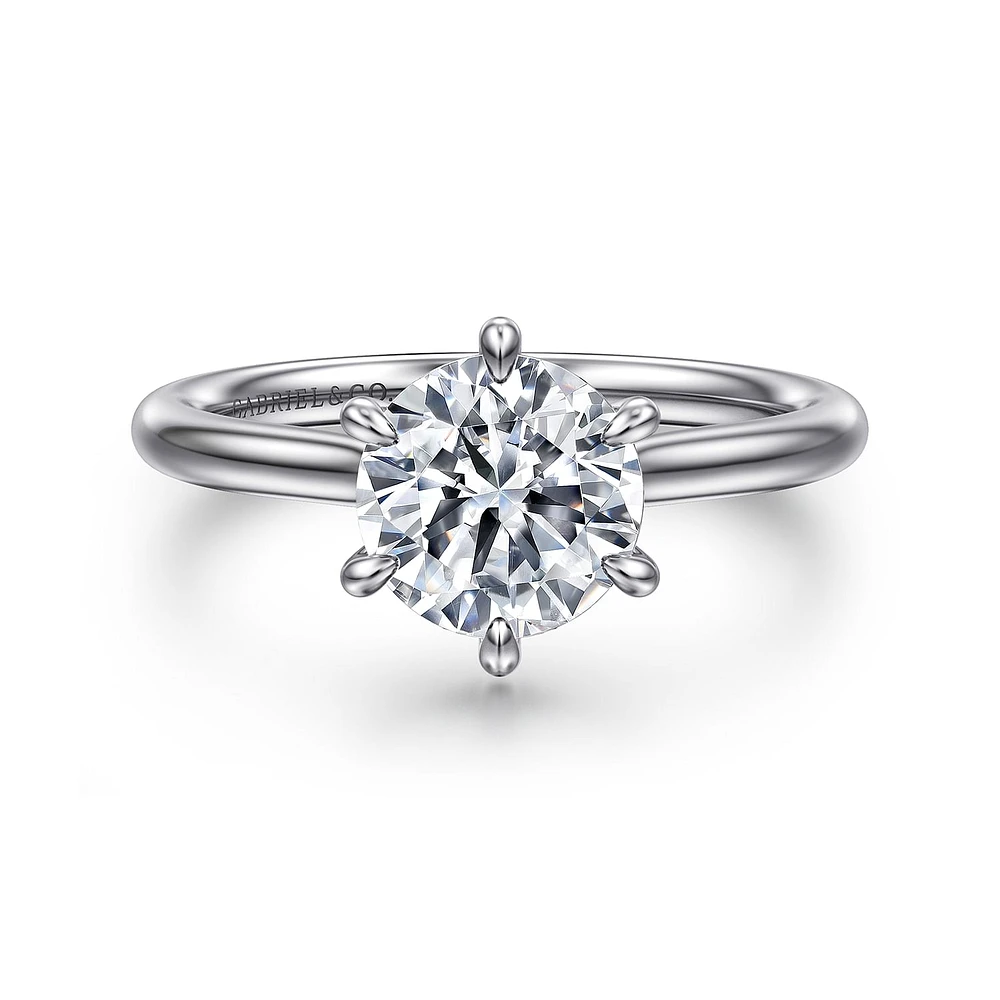 Gabriel & Co 7.4 Engagement Ring 14K White Gold Contemporary ER16337R6W44JJ