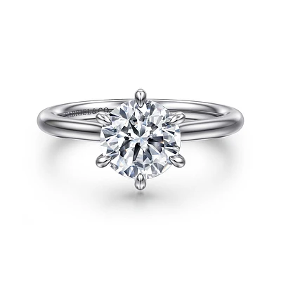 Gabriel & Co 7.4 Engagement Ring 14K White Gold Contemporary ER16337R6W44JJ