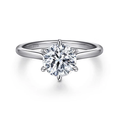Gabriel & Co 8 Engagement Ring 14K White Gold Contemporary ER16337R8W44JJ