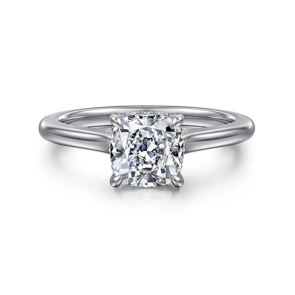 Gabriel & Co 6.5X6.5 Engagement Ring 14K White Gold Classic ER16339C6W44JJ