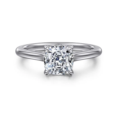 Gabriel & Co 6.5X6.5 Engagement Ring 14K White Gold Classic ER16339C6W44JJ