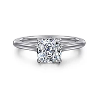Gabriel & Co 6.5X6.5 Engagement Ring 14K White Gold Classic ER16339C6W44JJ