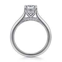 Gabriel & Co 6.5X6.5 Engagement Ring 14K White Gold Classic ER16339C6W44JJ