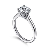 Gabriel & Co 6.5X6.5 Engagement Ring 14K White Gold Classic ER16339C6W44JJ