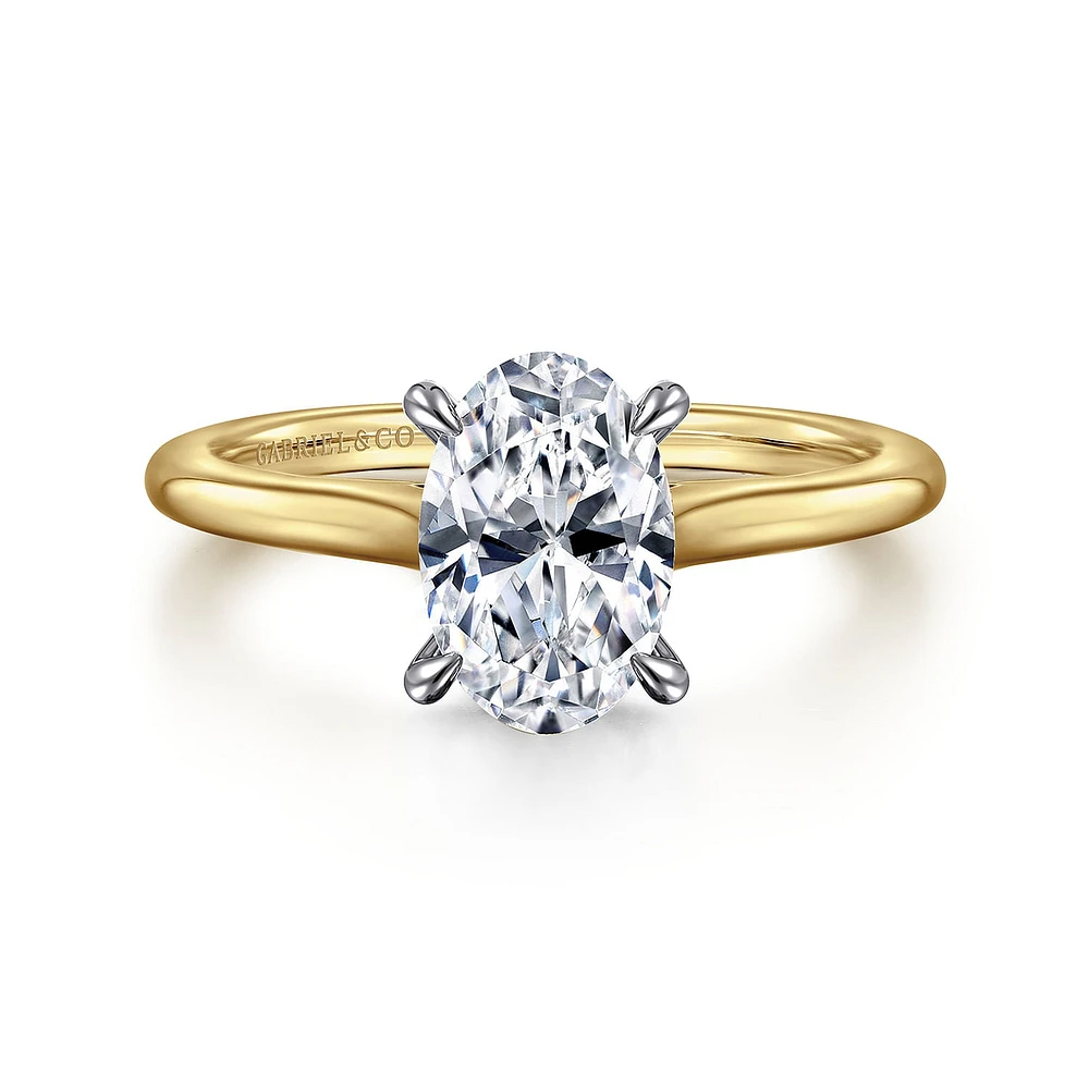 Gabriel & Co 9X6 Engagement Ring 14K Gold Classic ER16339O6M44JJ