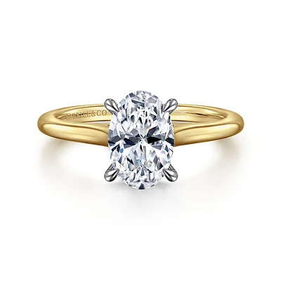 Gabriel & Co 9X6 Engagement Ring 14K Gold Classic ER16339O6M44JJ