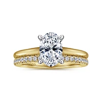 Gabriel & Co 9X6 Engagement Ring 14K Gold Classic ER16339O6M44JJ