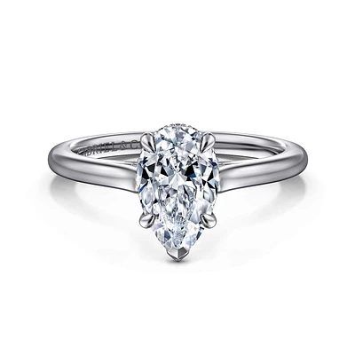 Gabriel & Co 10X6 Engagement Ring 14K White Gold Classic ER16339P6W44JJ