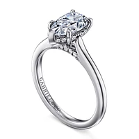 Gabriel & Co 10X6 Engagement Ring 14K White Gold Classic ER16339P6W44JJ
