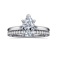 Gabriel & Co 10X6 Engagement Ring 14K White Gold Classic ER16339P6W44JJ