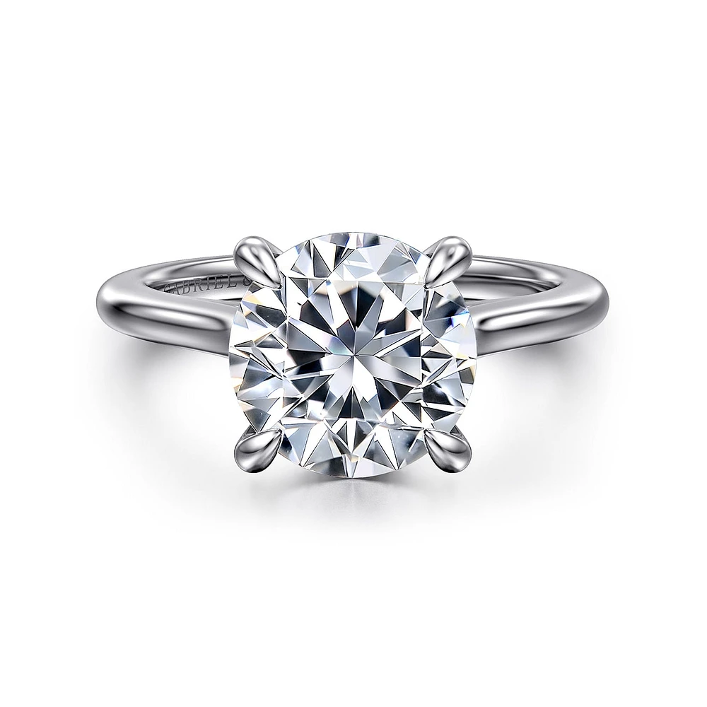 Gabriel & Co 9 Engagement Ring 14K White Gold Classic ER16339R12W44JJ