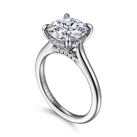 Gabriel & Co 9 Engagement Ring 14K White Gold Classic ER16339R12W44JJ