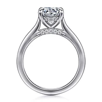 Gabriel & Co 8 Engagement Ring 14K White Gold Classic ER16339R8W44JJ