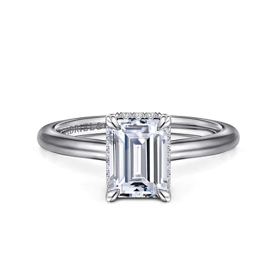 Gabriel & Co 7.5X5.5 Engagement Ring 14K White Gold Classic ER16340E6W44JJ